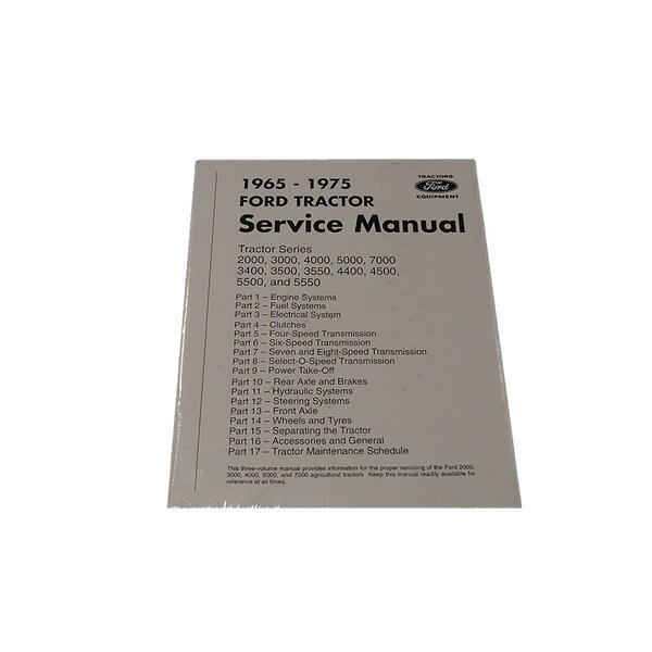 Aftermarket 65FTSM Tractor Service Manual Fits Ford 3000 4000 5000 3400 20007000 19651975 MAR40-0013 - main